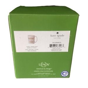 Kate Spade - Lenox simply sparkling look for the silver lining mug 12 oz new